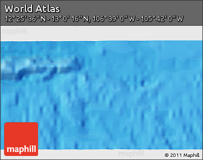 Political 3D Map of the Area around 12° 42' 56" N, 106° 10' 30" W