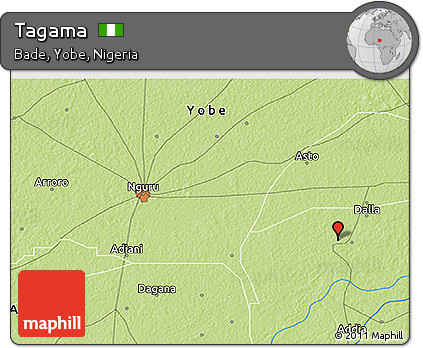 Physical 3D Map of Tagama