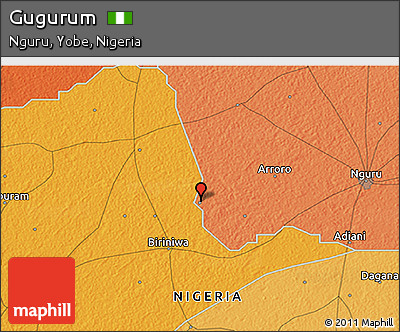 Political 3D Map of Gugurum