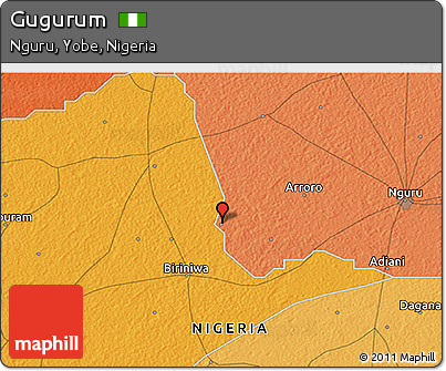 Political 3D Map of Gugurum