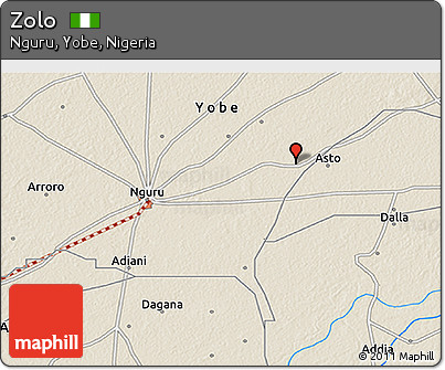 Shaded Relief 3D Map of Zolo