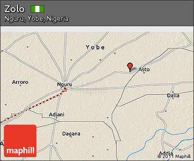 Shaded Relief 3D Map of Zolo