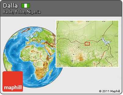 Physical Location Map of Dalla