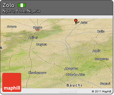Satellite Panoramic Map of Zolo