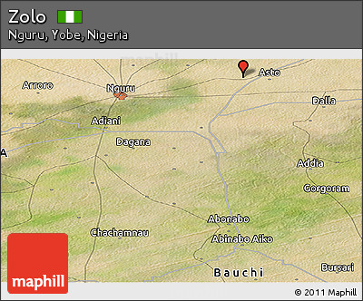 Satellite Panoramic Map of Zolo
