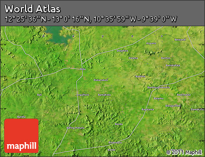 Satellite Map of the Area around 12° 42' 56" N, 10° 7' 30" W