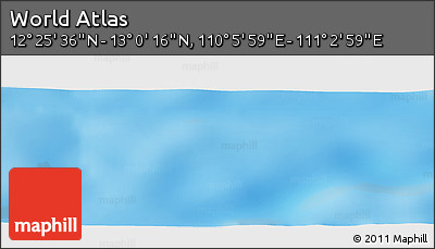 Physical Panoramic Map of the Area around 12° 42' 56" N, 110° 34' 29" E