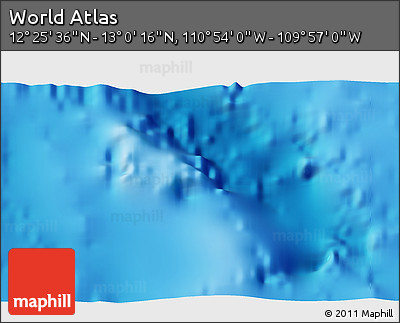 Physical 3D Map of the Area around 12° 42' 56" N, 110° 25' 30" W