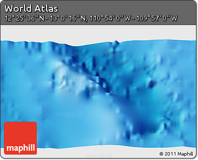 Physical 3D Map of the Area around 12° 42' 56" N, 110° 25' 30" W