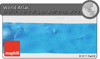 Physical Panoramic Map of the Area around 12° 42' 56" N, 112° 16' 30" E