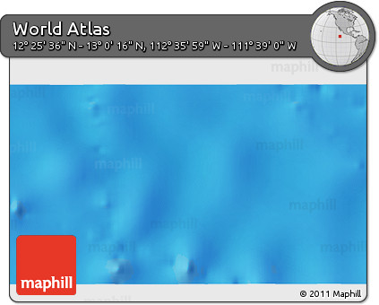 Physical 3D Map of the Area around 12° 42' 56" N, 112° 7' 30" W