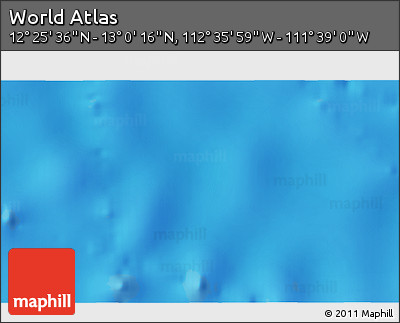 Physical 3D Map of the Area around 12° 42' 56" N, 112° 7' 30" W