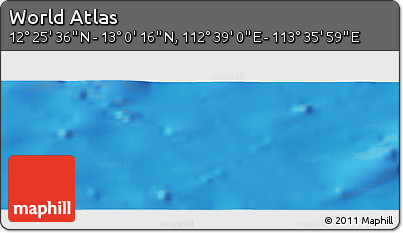 Physical Panoramic Map of the Area around 12° 42' 56" N, 113° 7' 30" E