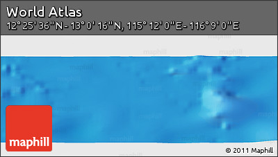 Physical Panoramic Map of the Area around 12° 42' 56" N, 115° 40' 30" E