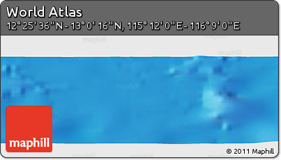 Physical Panoramic Map of the Area around 12° 42' 56" N, 115° 40' 30" E