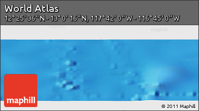 Physical Panoramic Map of the Area around 12° 42' 56" N, 117° 13' 29" W
