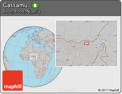 Gray Location Map of Gassamu