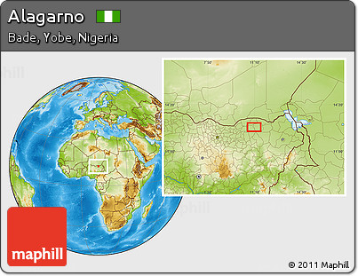 Physical Location Map of Alagarno