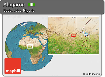 Satellite Location Map of Alagarno