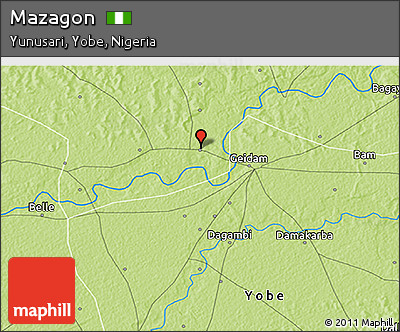 Physical 3D Map of Mazagon