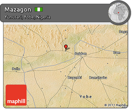 Satellite 3D Map of Mazagon