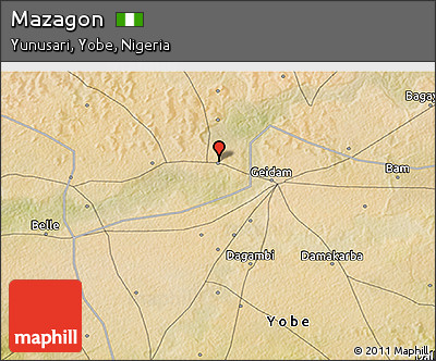 Satellite 3D Map of Mazagon