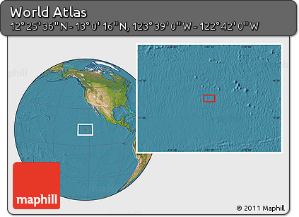 Satellite Location Map of the Area around 12° 42' 56" N, 123° 10' 30" W