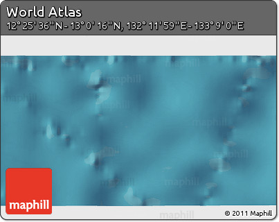 Satellite 3D Map of the Area around 12° 42' 56" N, 132° 40' 30" E