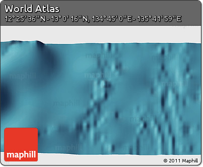 Satellite 3D Map of the Area around 12° 42' 56" N, 135° 13' 29" E