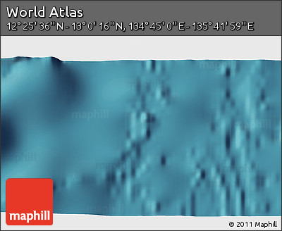 Satellite 3D Map of the Area around 12° 42' 56" N, 135° 13' 29" E