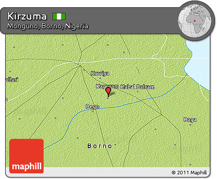 Physical 3D Map of Kirzuma