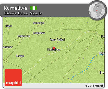 Physical 3D Map of Kumaliwa