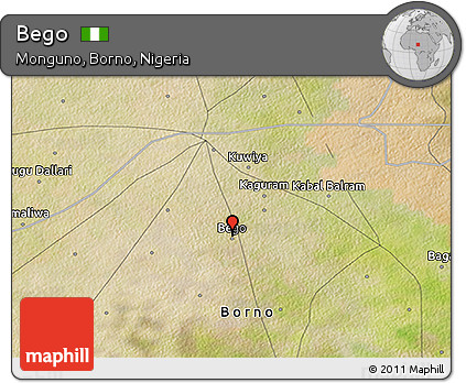 Satellite 3D Map of Bego