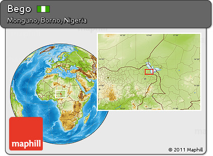 Physical Location Map of Bego