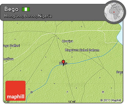 Physical Map of Bego
