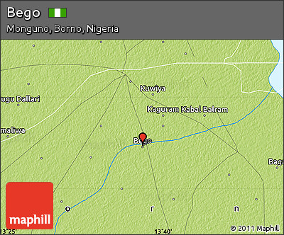 Physical Map of Bego