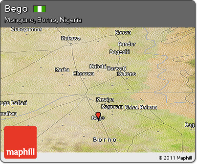 Satellite Panoramic Map of Bego