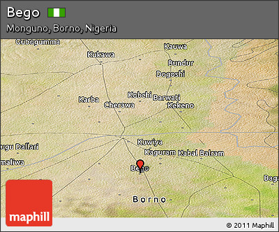 Satellite Panoramic Map of Bego