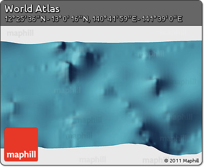 Satellite 3D Map of the Area around 12° 42' 56" N, 141° 10' 30" E