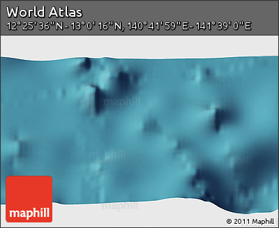 Satellite 3D Map of the Area around 12° 42' 56" N, 141° 10' 30" E