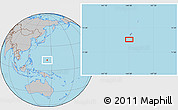 Gray Location Map of the area around 12° 42' 56" N, 144° 34' 29" E