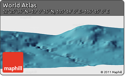Satellite Panoramic Map of the Area around 12° 42' 56" N, 146° 16' 30" E