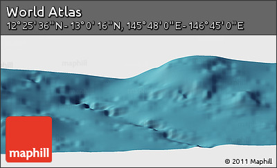 Satellite Panoramic Map of the Area around 12° 42' 56" N, 146° 16' 30" E