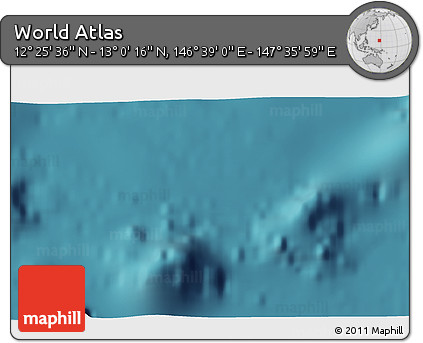 Satellite 3D Map of the Area around 12° 42' 56" N, 147° 7' 30" E