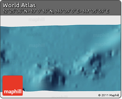 Satellite 3D Map of the Area around 12° 42' 56" N, 147° 7' 30" E
