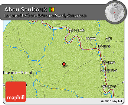 Physical 3D Map of Abou Soultouk