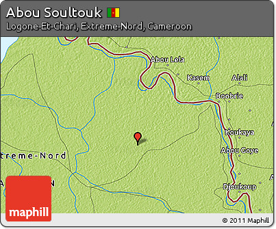 Physical 3D Map of Abou Soultouk
