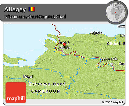 Physical Panoramic Map of Allagay