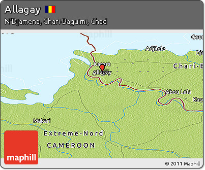 Physical Panoramic Map of Allagay