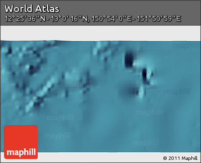 Satellite 3D Map of the Area around 12° 42' 56" N, 151° 22' 30" E